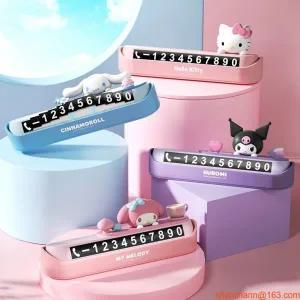 주차번호판 쿠로미 차량 핸드폰 번호판 마이멜로디 캐릭터 자동차 안심 알림판 