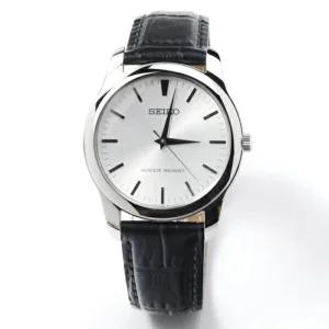 세이코 남성 슬림 심플 가죽밴드 워치 손목시계 SCXP031
