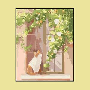 고양이 유화그리기 세트 명화그리기 되는 힐링하기좋은