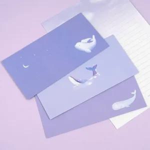 그림 카드 핑크풋 고래 생일 팝업 편지지 우편 엽서 세트 손편지 지패드 쪽지 예쁜 뜯어쓰는