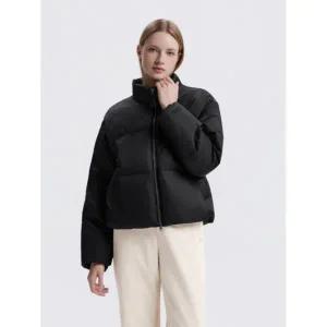 브랜드정품 내셔널 지오그래픽 NATIONALGEOGRAPHIC N254WPD901 여성 세미크롭 하이넥 패딩 점퍼 BLACK 2573