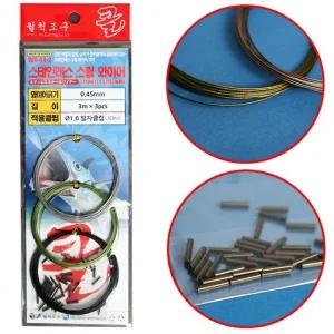 [셀러에이드]갈치 삼치 낚시 와이어줄 강선 티탄 스틸 자작 채비용 낚시줄