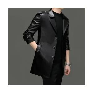 토르 남성 하프기장 가죽 재킷 추동 정장 넥 트렌치 캐주얼 코트 기모 점퍼 OPH4