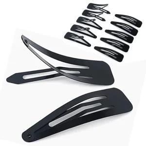 똑딱이 블랙 머리핀 대 12P 똑딱핀 잔머리고정 똑딱삔