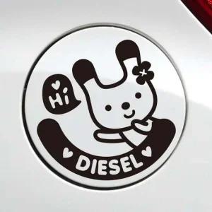 하이토리 디젤 자동차 주유구스티커-블랙 자동차용품
