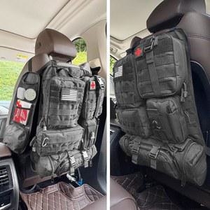 7 팩 전술 시트 백 정리 트럭 정리함 포드 지프 밀리터리 등급의 더 두껍고 무거운 패널과 다기능 팩을 갖춘 6 개의 탈착식 파우치가 있는 (7 - BLACK)