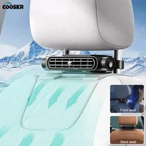 카시트선풍기 자동차 좌석 뒷좌석 휴대용 인테리어 3000mAh USB 전원 머리 받침 냉각 공기 조정 가능한 속도