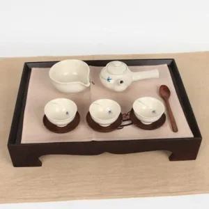 청화베이지 3인찻상 교육용 다기세트 유아용세트  다기세트 유치원교육