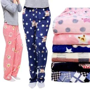 [토토와모모]아고편해 남여공용 수면바지 홈웨어 도톰 밍크 폭신 잠옷 파자마_P379534697