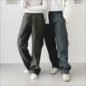 [라일리여성의류] Rly 남녀 기모안감 카고바지 스트링 조거팬츠 밴딩 겨