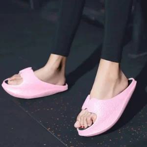 [아우트]칼로리 슬리퍼 운동 실내화 라인 슬림