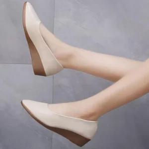 [아우트]웨지힐 깔끔한 정장 가보시하이힐 신발 1P