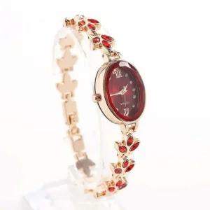 여성 손목시계 레드 메탈 심플 캐주얼 아이템
