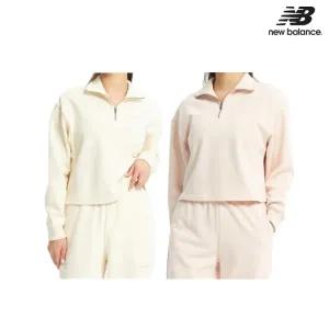 [뉴발란스]뉴발란스 여성 에슬레틱 리니어 세미크롭 반집업 맨투맨 NBNCD4S042 2종 택1