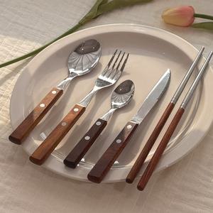 [묶음 혜택] 우드 커트러리 SET 숟가락/젓가락/포크/나이프/디저트스푼 한식 양식 / 위스키 하이볼 전용 크리스탈잔 외 주방 수납 생활용품 모음