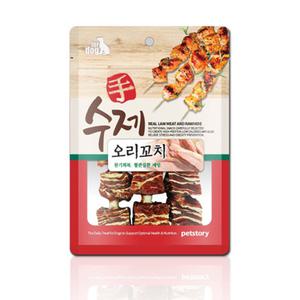 펫스토리 수제 오리꼬치 90g 강아지간식 애견간식