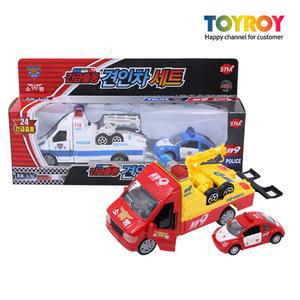 긴급출동 견인차 세트 트럭 미니카 자동차 장난감