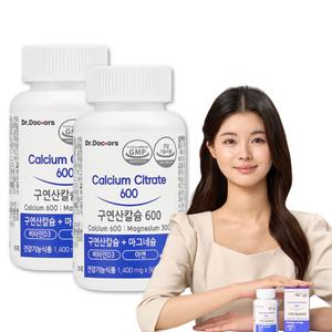 닥터닥터스 구연산칼슘 600 총2개월분 마그네슘 아연 비타민D 잇몸 관절 임산부 수유부 칼마디