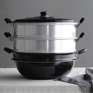 3단찜기 업소용 찜기 46cm 찜솥 찜냄비 스텐 이유식 고구마 만두