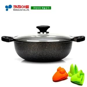 키친아트 웰빙 점보멀티양수웍팬36CM 가스렌지용)실리콘손잡이