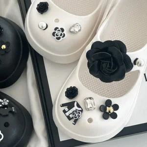 [하프클럽/]bookaz 샤록스 까멜리아 지비츠 12p 신발꾸미기 신꾸템 슬리퍼참