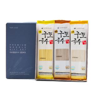명품 구포국수 선물세트 / 소면, 콩면, 메밀면 / 선물용 / 답례품 / 명절선물 / 300g x 3p