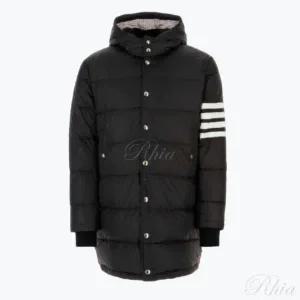 톰브라운 4바 스트라이프 후드 탈착 매트 피니시 패딩 코트 모드041X 05411 001