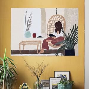 패브릭 인테유니리어 캔버스그림 소녀 액자 거실 대형 L