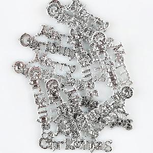 은색 미니 메리 크리스마스 글자판(약11개입) 실버 소형 장식 꾸미기 만들기 데코