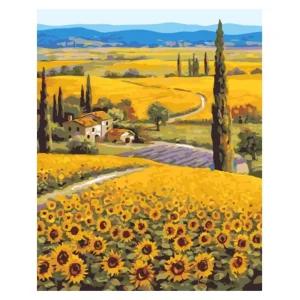 (OH) OH-M 명화 유화그리기 A-238 노란 해바라기 밭 40x50/유화/그리기/피포페인팅/DIY/그림/세트/페인팅