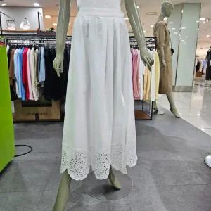시슬리/애플아울렛/직수입 밑단 레이스 롱 스커트 4S-4WDVL0021
