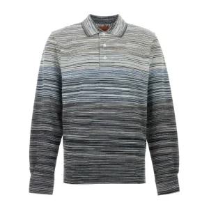 자수 피케이 롱 슬리브 폴로 셔츠 US24W20DBJ0014 SM90DE