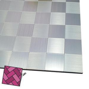 [ME10814O_56]두꺼운 점착타일 메탈 바둑판 데코타일 WJ12