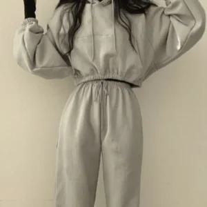 여성 트레이닝 조거팬츠 크롭 후드 세트 ST0015 (WFGHAPD)