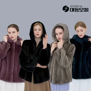 [역시즌10만원인하][대동모피]SAGA휘메일풀스킨밍크후드코트