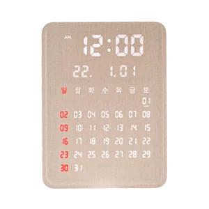 지성아이엔씨 벽걸이 LED 디지털 시계 캘린더 포시즌 사무실 가정용 무소음