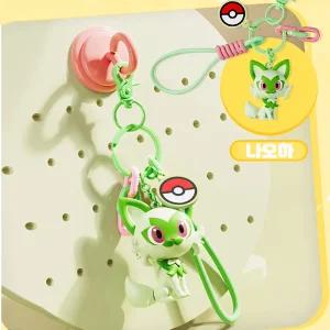 포켓몬 컬러스트랩 키링 나오하 뜨아거 피규어 열쇠고리 캐릭터 팔찌 고리 LANGBOWANG