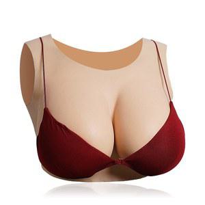 크로스드레서 C-G 컵 드래그 퀸 가슴 플레이트 트랜스젠더 성형용 고료바 라운드 칼라 실리콘