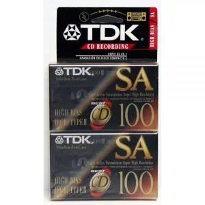 TDK SA100 하이 바이어스 IECIITYPEII 2팩 카세트 테이프