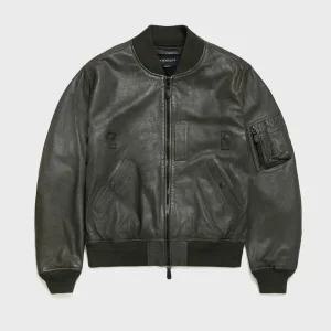 매장판 이스트로그 MA 1 항공 점퍼 가죽 자켓 / D올리브