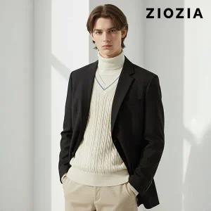 [지오지아] 스트레치 블랙 캐주얼 셋업 자켓 S (AAD4KG1601_BK)