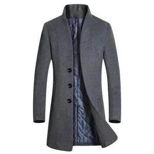 남성 출근룩 하프 코트 겨울 비즈니스 모직워머 자켓 모직 울 힛템