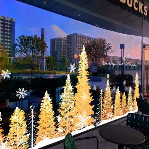 크리스마스 트리 스티커  시트지 성탄절 카페 유리창 창문