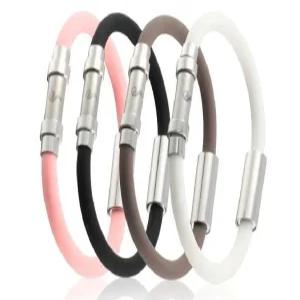 일본 게르마늄 정전기 검정 혈액 방지 전류 팔찌 22cm 순환