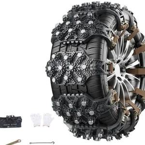 자동차 스노우 체인 간편 타이어 스파이크 차량용 스노우 체인 8개 겨울용 빙판길 미끄럼 방지 용품 안전