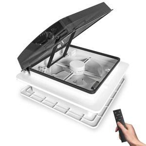 2012 에어 맥스 14인치 통풍구 RV 루프 환기구 가역 배기 팬, 초저음 공기 환기 천장 팬 12V 리모컨, 레인 센서 포함