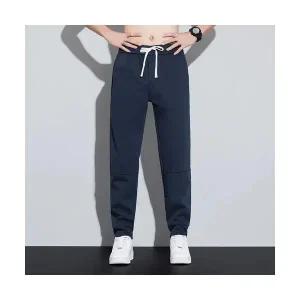 남성용 배기핏 바지 FW 신상 허리밴딩 캐주얼 가을 겨울 기모 트렌드 조거 KS4