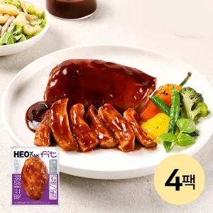 [허닭FIT] 저당 소스 통 닭가슴살 바베큐맛 4팩