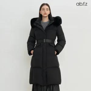 [ab.f.z] 폭스퍼 벨티드 롱 구스다운 패딩 (AFZ4MD01A)