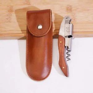 [골드스마일]2단 레버 코르크마개 와인따개 세트 나무케이스 고급 와인칼